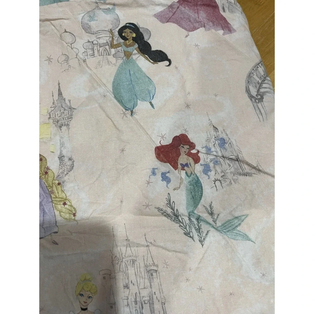Pottery Barn Kids Disney Princesses‎ Full/Queen Duvet Cover 100% Cotton